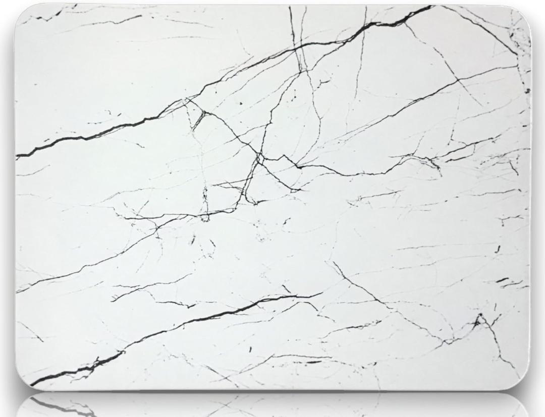 Stone Dish Drying Mats for Kitchen Counter (16x12In), Quick Dry Dish Drying Mat with Anti-Slip Pad, Absorbent Stone Dish Drying Mat, Match Any Countertop, White marble style, BPA Free, Designed in USA