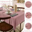 HX&OD Rectangular Tablecloth Cationic Fabric Waterproof Stain Resistant Wrinkle-Resistant for Home/Decoration/Party/Buffet/Wedding/Dining Room/Camping