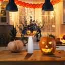 SY Super Bang Halloween Decorations, 10PCS Artificial Black Flowers Maple Leaf Orange Pumpkin Berry Floral Stems Vase Arrangement Branches Decor, for Home Indoor Party Holiday Living Room