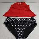 Yonique Tankini Swimsuits for Women Tummy Control Bathing Suits Two Piece Tankini Tops with Bikini Bottoms Twist Swimwear 18W