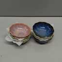 Ceramic Dipping Bowls Set of 8, 3 oz Sauce Cups, Chrysanthemum Round Small Side Dish for Sushi, Tomato, Soy Sauce, Condiment Finger Bowls