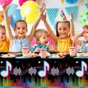Gatherfun Music Party Disposable Tablecloth, Plastic Table Cover for Music Themed Birthday Party, 3 PCS, 54x108