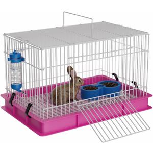 Small Rabbit Cage Indoor, Guinea Pig Cages with Water Bottle & Food Dish, Bunny Enclosure for Hamster, Ferret, Rat, Chinchilla, Hedgehog, Gerbil, Mouse and Small Animal