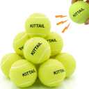 12 Pcs Squeaky Tennis Balls for Dogs - 2.58" Interactive Doggy Toys - Mini Safe, Durable for Small Medium Large Dogs Training Playing, with 1 Reusable Carry Bag