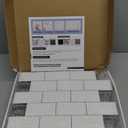 Peel and Stick Tile Backsplash 12"X12" PVC Wall Tiles, Stick on Backsplash for Kitchen, Bathroom Tile, Fireplace, Laundry (20-Pack, White)