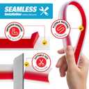 Shower Threshold Water Dam Barrier 67" - Transparent Collapsible Shower Water Blocker - Guard for Walk in Shower - Water Guard Stopper for Floor - Shower Door Water Blocker by Hippo Dam