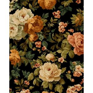 Fvlow Vintage Wallpaper Wildflower Peel and Stick 17.4" x 118" Peony Floral Contact Paper Waterproof Renter Friendly Covering for Bedroom Bathroom Green/White/Pink