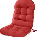 mudilun Outdoor Adirondack Chair Cushion High Weather Resistant Tufted Waterproof Lounge Cushion Anti-Slip Thickened High Back Patio Seat Pads