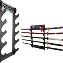 Sword Holder Katana Wall Mount - 5 Tier Samurai Sword Display Rack Wand Wakizashi Tanto Wall Hanger Sword Rack Sword Stand Display