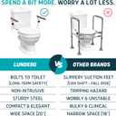 Lunderg Toilet Safety Rails for Seniors - Easy Installation & Super Sturdy Grab Bars Arms - Non-Bulky & Elegant Handicap Toilet Safety Frame - Seat Handles for Elderly, Disabled or Mobility Issues