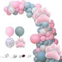 Balloon Combination,99 PCS Dusty Blue Pink Cat Theme Party Balloons Garland Kit with Cat Paw Foil Balloon Arch Kit for Birthday Baby Shower Party Wedding Home Party Summer Party Decorations