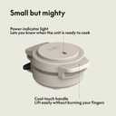 Bella Snack-n-Store Mini Waffle Maker, EverGood Ceramic Nonstick Coating, Cord Wrap, Ready Indicator Light & Cool Touch Handles, Stackable Design & Customizable Plates, 350 Watt, Oatmilk