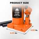 Jack Boss Bottle Jack 6 Ton (12,000 LBs) Hydraulic Car Jack, Fit for Auto Truck Repair and House Lift, Orange