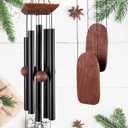 Wind Chimes for Outside Deep Tone, 36in Sympathy Wind Chimes Outdoor Clearance, Gifts for Mother's Day and Christmas, Outdoor Decor for Garden, Patio, YardWood Wind Chime, Black
