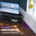 Unikito Corner TV Stand With Power Outlet, Corner Entertainment Center Corner TV Table With 4 Open Storage Corner TV Cabinet Wood TV Stand For Living Room,Bedroom Corner TV Stand For 55 inch TV, Black