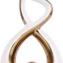 Gold Modern Sculpture Table Decorations, Ceramic Knick Knacks Statues for Living Room Decor, Tv Stand and Desk Decor, Suitable for Coffee Tables and Shelf Decorations, Great Gift Idea (Large)