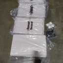 G-Rack Stackable Storage Organiser - Space-Efficient Plastic Storage Bin with Doors - Practical, Removable, Foldable Cabinet - Movable, Stackable Storage Bins - Transparent/White - Set of 4