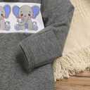 GRNSHTS Newborn Romper Coming Home Outfits Infant Girl Boy Cute Print Long Sleeve Bodysuit with Mitten, Matching Hat Jumpsuit (Gray, XS)