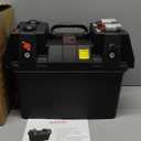 Smart Battery Box 12V Marine Case w/ 50AMP Connectors Power Center Station Fits 24/27/31 Size Batteries Multi Ports & Circuit Breaker for Trolling Motor, RV(Battery Not Included)