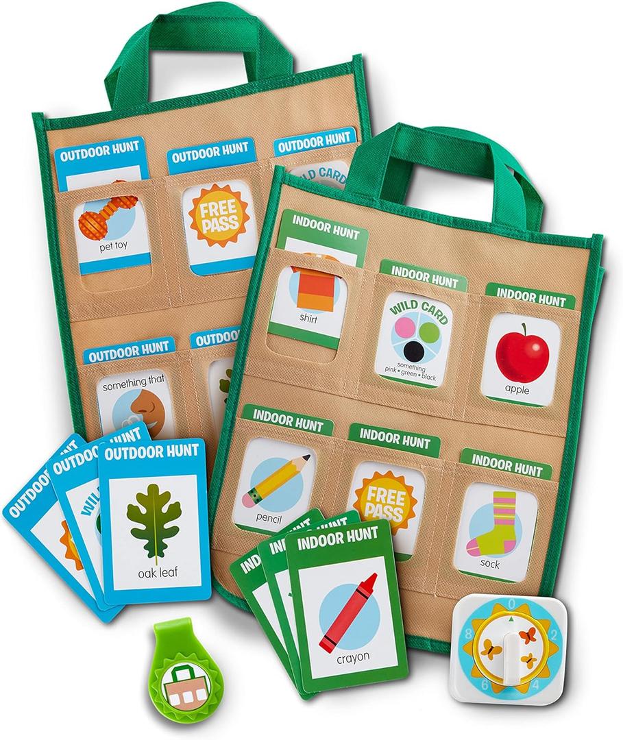 Melissa & Doug Lets Explore Indoor/Outdoor Scavenger Hunt Play Set  80 Double-Sided Cards (kids)