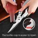XQASIEO Heavy-Duty Stainless Steel Kitchen Scissors, All-Purpose Poultry Meat and Chicken Bone Cutting Shears