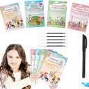 Magic Ink Copybooks for Kids Reusable Handwriting Workbooks for Preschools Grooves Template Design and Handwriting Aid (4)