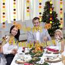 2 x Gold Happy Friendsgiving Banner Friendsgiving Banner Party Decorations, Happy Friendsgiving Party Decorations Happy Friendsgiving Sign for Friends Friendsgiving Thanksgiving Decorations