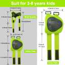 Kids/Youth Knee Pads and Elbow Pads Set with Wrist Guard 3 in 1 Kids Protective Gear Set for 3-14 Years for Skateboarding, Skiing, Cycling, BMX Biking, Running, Scooter