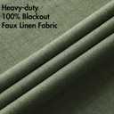 2 x MIULEE 100% Blackout Linen Textured Curtains for Bedroom Solid Thermal Insulated Olive Green Grommet Room Darkening Curtains & Drapes Luxury Decor for Living Room Nursery 52 x 63 Inch (2 Panels)