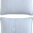 Nautica - Twin Quilt Set, Reversible Cotton Bedding with Matching Sham, Casual Home Decor for All Seasons (Coleridge Stripe Light Blue, Twin)