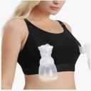 Momcozy Hands Free Pumping Bra, Adjustable Breast-Pumps Holding and Nursing Bra, Pumping & Nursing Bra in One, Size M
