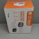 12 PACK LARGE Clear Storage Bins with Handles & Labels, Multiuse Plastic Pantry Organizer Bins for Home Kitchen, Fridge, Freezer, Cabinet, Closet, Bathroom, Shelf, Laundry, RV, Under Sink Organization