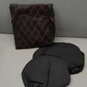 Car Seat Covers Full Set,Breathable and Waterproof Napa Leather Car Seat Cover,Interior Universal Fit for Cars,Sedans,SUVs,Vans,Trucks(Full Seat,Black+Red,N3)