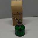 OFFIDIX Glass Plant Mister, 6.3 Inches Tall Vintage Style Spritzer Bronze Plastic Top Pump One Hand Watering Can Indoor Plant Spray Bottle for Garden, Plants, Cleaning (Dark Green)