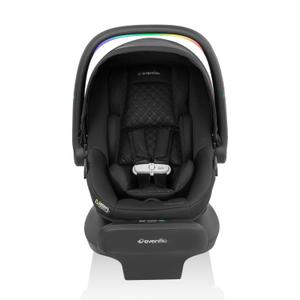 Evenflo LiteMax NXT Rear-Facing Lightweight Preemie and Infant Car Seat 3-30lbs with SensorySoothe. Easy Install with Base (Jasper Black) MFG Date 04/28/2025 