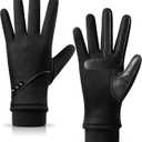 Winter Gloves Women with Touchscreen Fingers,Gloves for Women Water-Resistant with Anti-Slip Leather