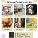 2 x Pet Hair Remover Glove Reusable Electrostatic Pet Hair Removal Glove for Furniture, Carpet & Car Upgraded Design Cat & Dog Hair Mitt for Cleaning (Black)