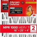 Filtrete ADP01-2PK-2 16x25x4 AC Furnace Air Filter, MPR 1000, Fits Honeywell and Lennox Devices, Micro Allergen Defense Deep Pleat, 2-Pack (Actual Dimensions 15.88 x 24.56 x 4.31), 2 Count