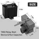 2319792 W10197428 W10189190 TSD2 Refrigerator Start Device Compressor Run Capacitor W10662129 Fit for Whirlpool Kenmore Refrigerator Freezer,241527803 241941003 2255198,12vf-AMI PARTS