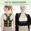 Posture Corrector for Women and Men, Invisible Full Back Support Brace with Enhanced Breathable Mesh, Shoulder Straightener for Back & Neck Pain Relief, Scoliosis & Posture Improvement, Medium (Black, M)