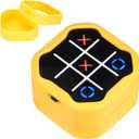 YouKnow Silicone Case Compatible with GiiKER Tic Tac Toe Bolt Game 3-in-1 Handheld Puzzle Game Console, Fidget Toys Board Games Cover for Kids and Adults (Case Only) (Yellow)