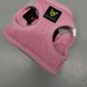 EcoBark Premium Quality Dog Harness  Teacup Dog Harnesses  Step in Halter Vest  EcoFriendly Luxury Soft Mesh Halter  No Pull Mini Chest Body Collar  for Puppy & Toy Breeds (XXS, Baby Pink)