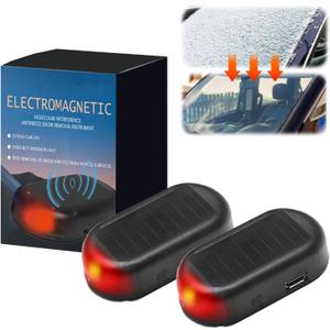 2 Pcs Electromagnetic Antifreeze Snow Removal Devic, Winter Molecular Interference Antifreeze Snow Removal Instrument,Snows Remover Tool Portable for Car SUV Sedan Off-Road Vehicles