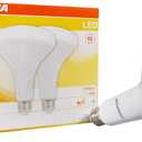 Sylvania BR40 LED Flood Light Bulb, 13W, 85W Equivalent, Dimmable, 900 Lumens, 3000K, White - 2 Count (Pack of 1) (40338)