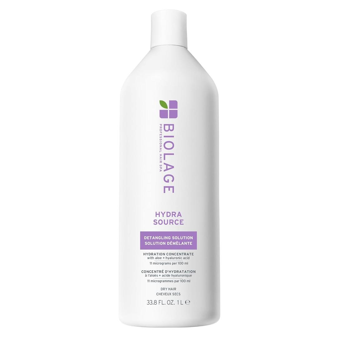BIOLAGE Hydra Source Detangling Solution - For Dry Hair, Detangles & Controls Static For Less Frizz & Fly-Aways, Paraben-Free