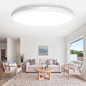 Brightever 19 Inch Large Flush Mount Ceiling Light Fixtures, 4200LM 360W Equivalent, 5000K Daylight White, 0.67 Inch Ultra Thin Surface Mount LED Ceiling Lights for Living Room, Non-Dimmable, 1 Pack