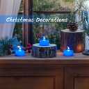 LANKER 24 Pack LED Tea Lights Candles, Flickering Blue Flameless Tealights, Long Lasting Battery Operated Fake Candles, Decoration for Halloween and Christmas (Blue - 24pcs)