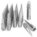 DYNOFIT M12x1.5 Spike Lug Nuts, 20PCS 12x1.5 Lug Nut, Compatible with Honda Acura Chevy Hyundai Toyota Lexus Mitsubishi(Chrome), 3.35 inch Tall Closed End Nuts with 1 Socket Key