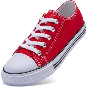 The Fashion Supply Toddler Canvas Shoes for Girls & Boys - Breathable & Comfortable Boys & Girls Canvas Shoes for Toddlers (Red), Size: 8