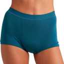 saalt Comfort Modal Boyshort Period Underwear - Heavy Absorbency - Comfortable, Thin, and Keeps You Dry from All Leaks (Small, Deep Marine)